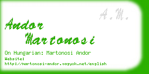 andor martonosi business card